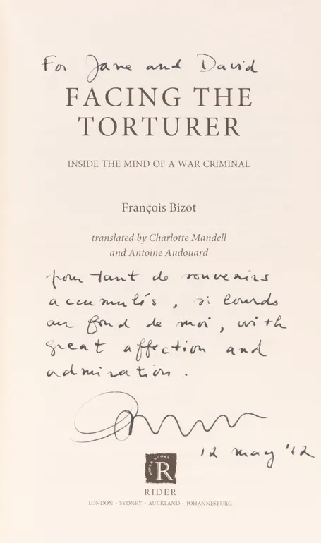 Facing the Torturer. Inside the Mind of a War Criminal.