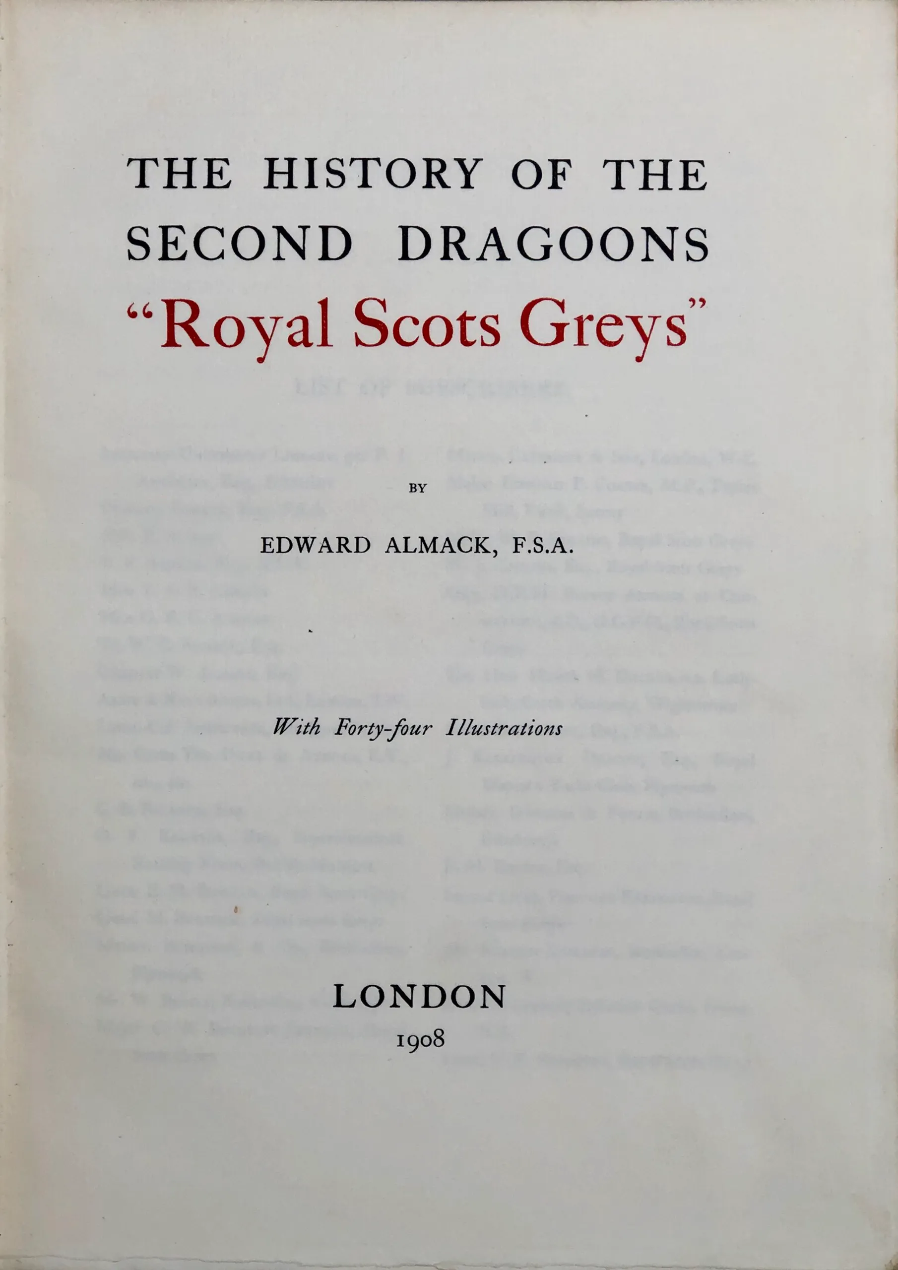 The History of the Second Dragoons, 