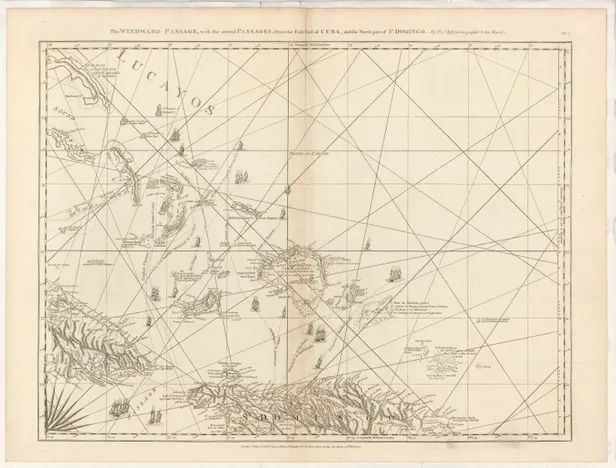 The Windward Passage, with the several Passages, from the East End of Cuba, and the North Part of St. Domingo. ...