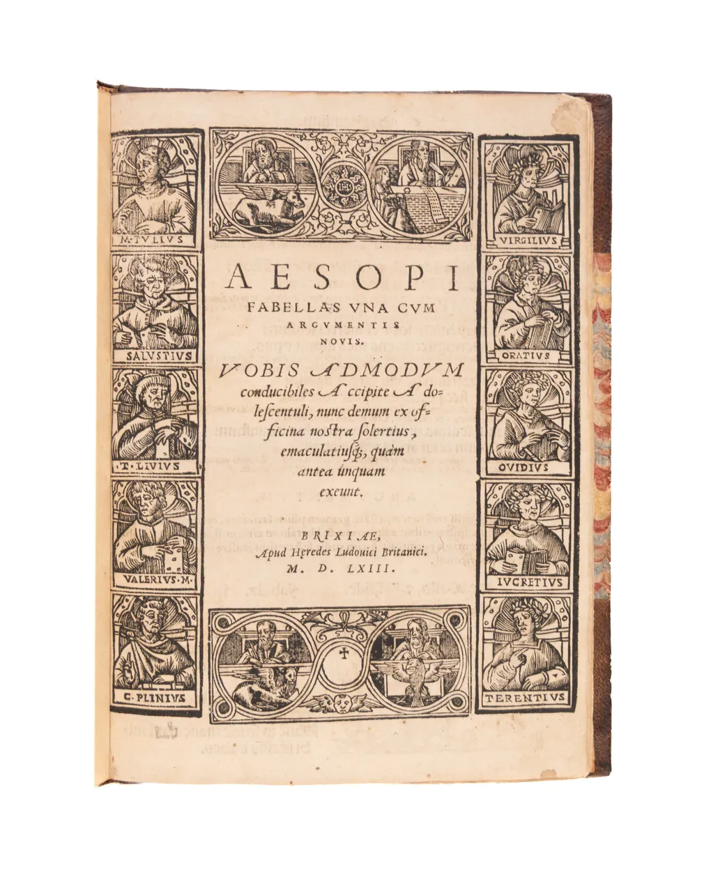 Fabellas una cum argumentis novis.
 
Brescia, heirs of Ludovico Britannicus, 1563