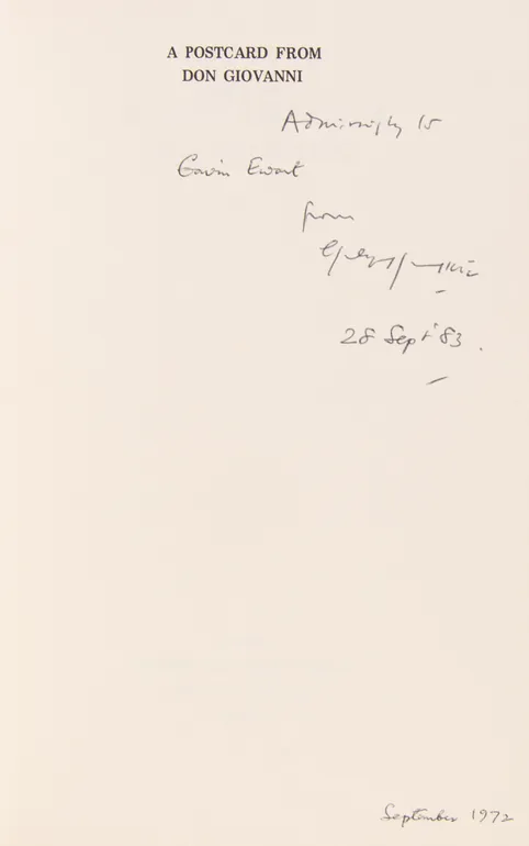 A Postcard from Don Giovanni.