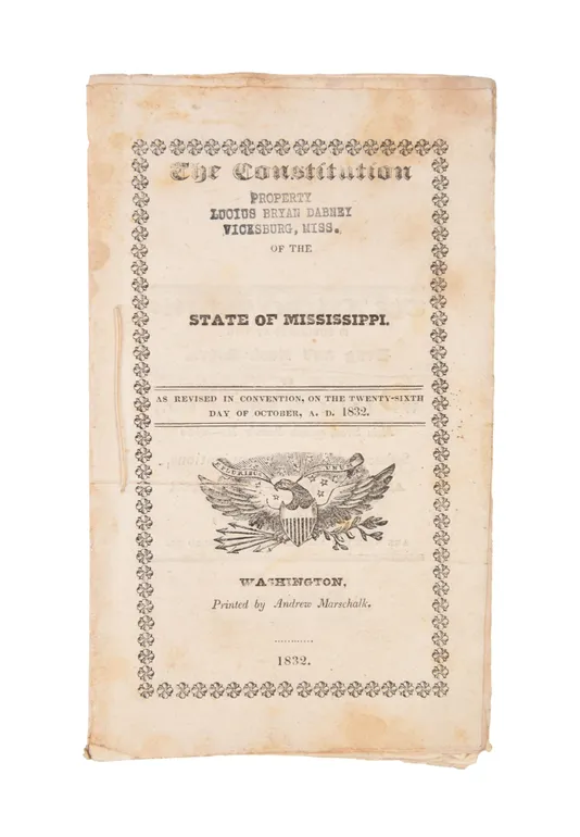 The Constitution of the State of Mississippi.