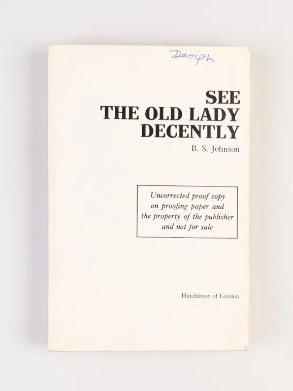 See the Old Lady Decently.