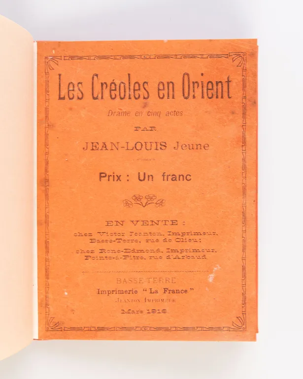 Les Créoles en Orient. Drame en cinq actes.