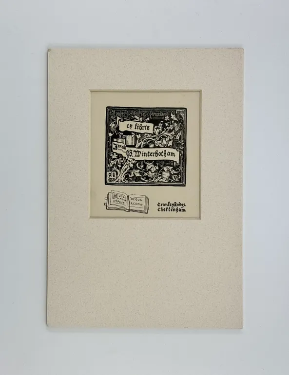Bookplate for James Batten Winterbotham.