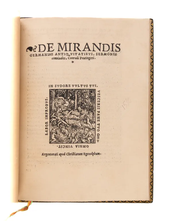 De mirandis Germaniae antiquitatibus, sermones convivales. Strassburg, apud Christianum Egenolphum,