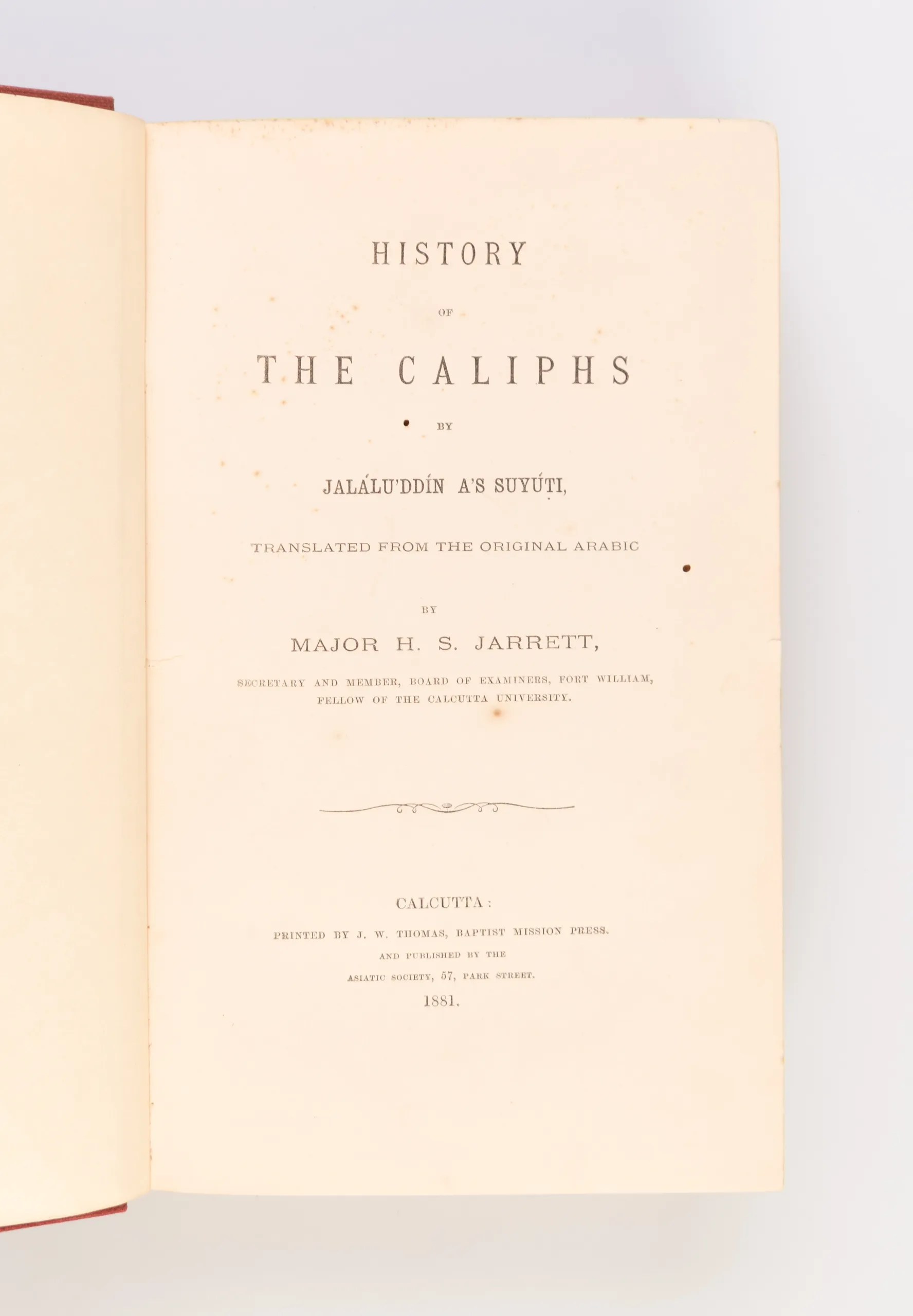 History of the Caliphs.