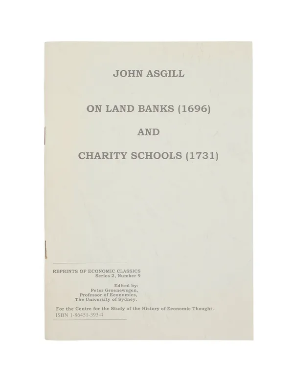 On Land Banks  (1696) and Charity Schools (1731).