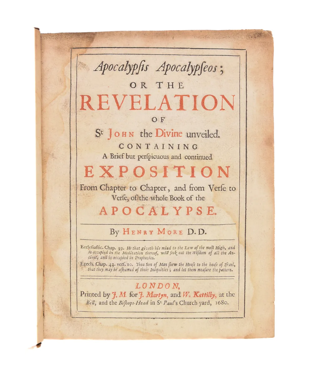 Apocalypsis Apocalypseos; or the Revelation of St John the Divine unveiled.