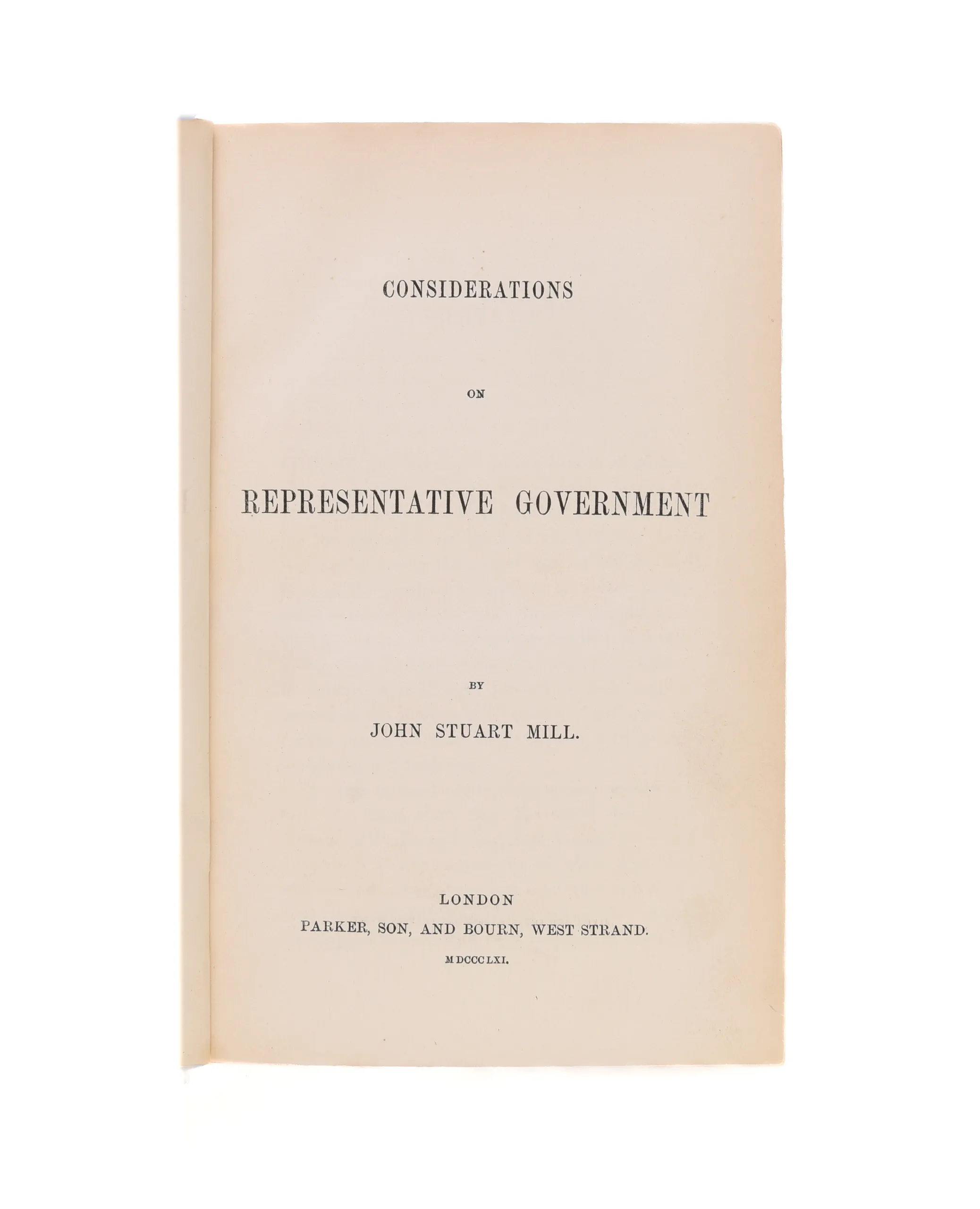 Considerations on Representative Government.