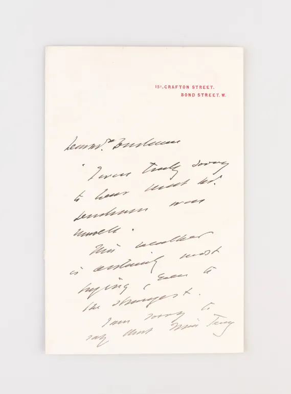 Autograph Letter Signed (