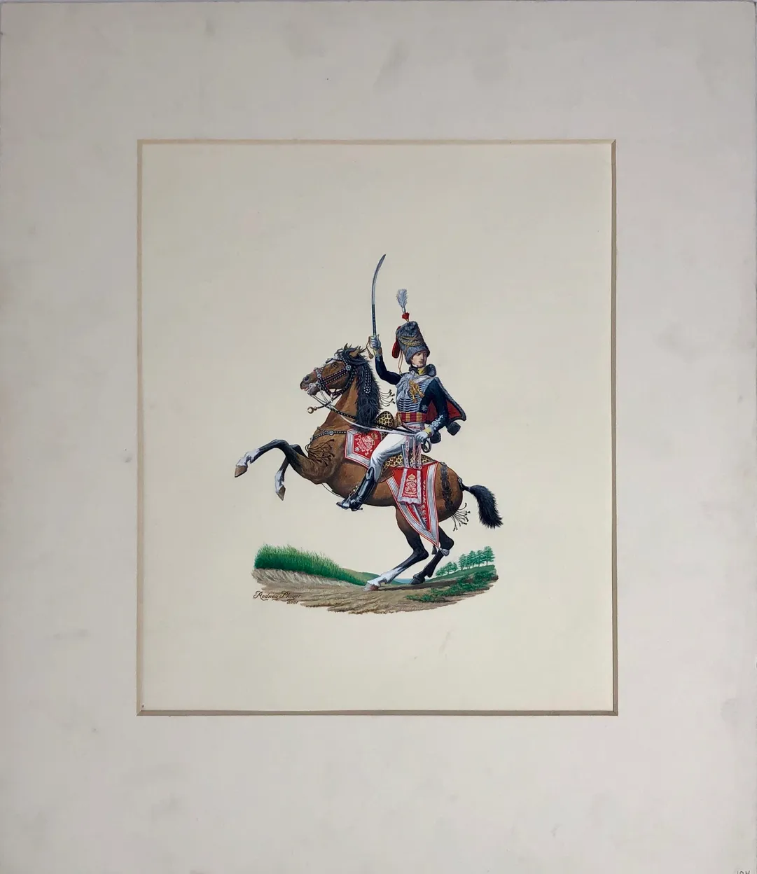 An Officer of the 10th (or The Prince of Wales's Own) Regiment of Hussars in Review Order, 1809.