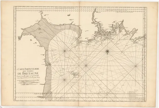 1e. Carte Particuliere des Costes de Bretagne deupis Granville jusques au Cap de Frehel ...