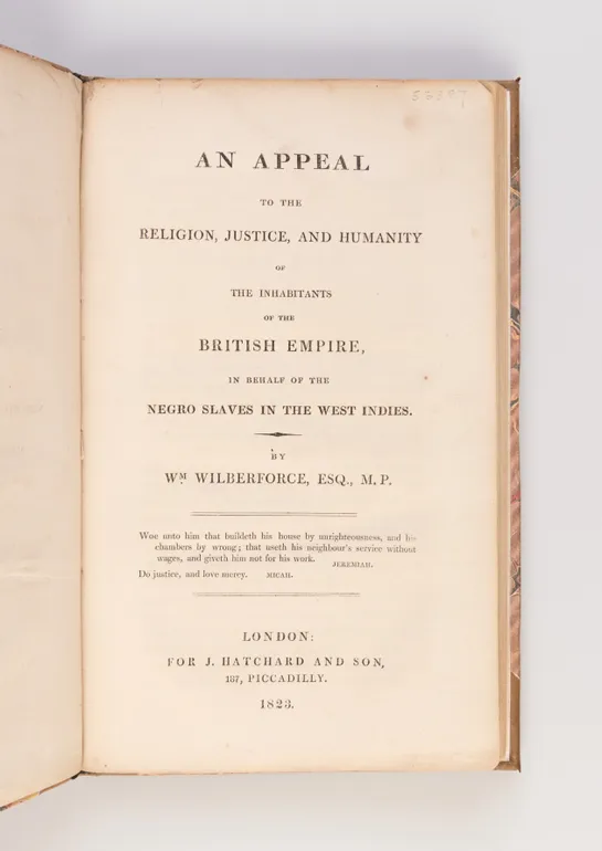 An Appeal to the Religion, Justice, and Humanity of the Inhabitants of the British Empire, in behalf of the Negro Slaves in the West Indies.