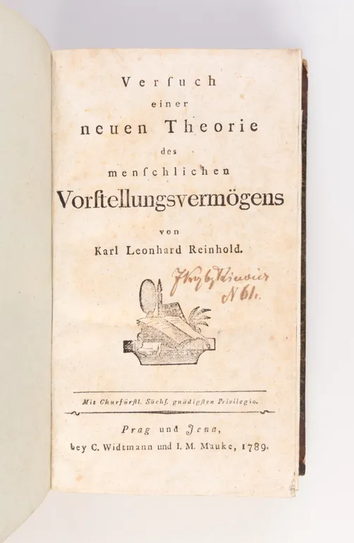 Versuch einer neuen Theorie des menschlichen Vorstellungsvermögens.