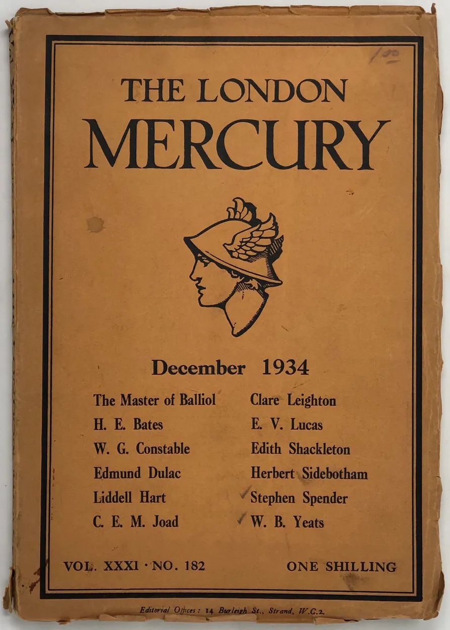 The London Mercury. Volume XX1, No. 182.