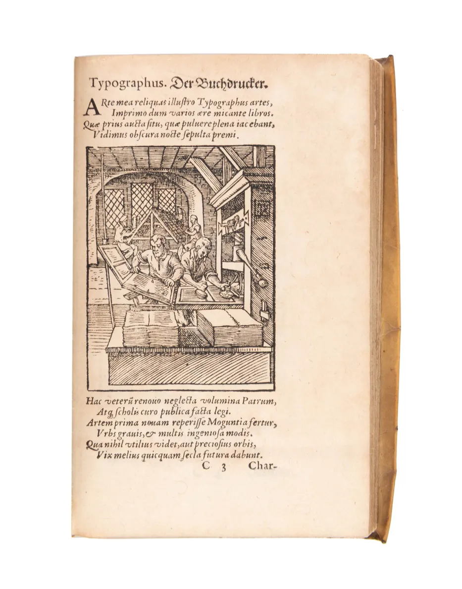 De omnibus illiberalibus sive mechanicis artibus... 
Frankfurt, (Georg I Rab for Sigmund Feyerabend), 1574