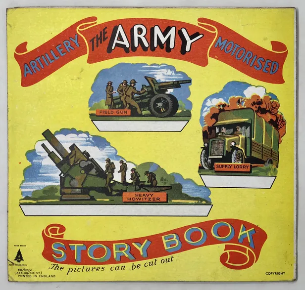 The Army Motorised Artillery Story Book - The Pictures can be cut out.