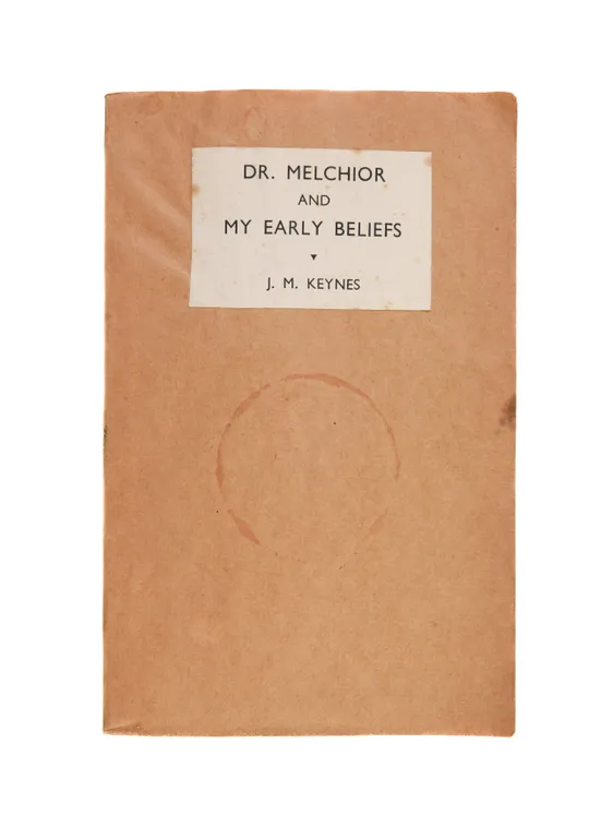 [Two Memoirs]. Dr. Melchior: A Defeated Enemy and My Early Beliefs. Introduced by David Garnett.