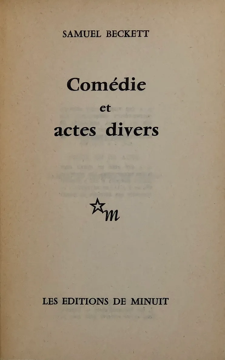 Comédie et actes divers.