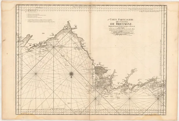 2me. Carte Particuliere des Costes de Bretagne depuis Cap de Frehel jusques a Perros, & Isle Tomé ...