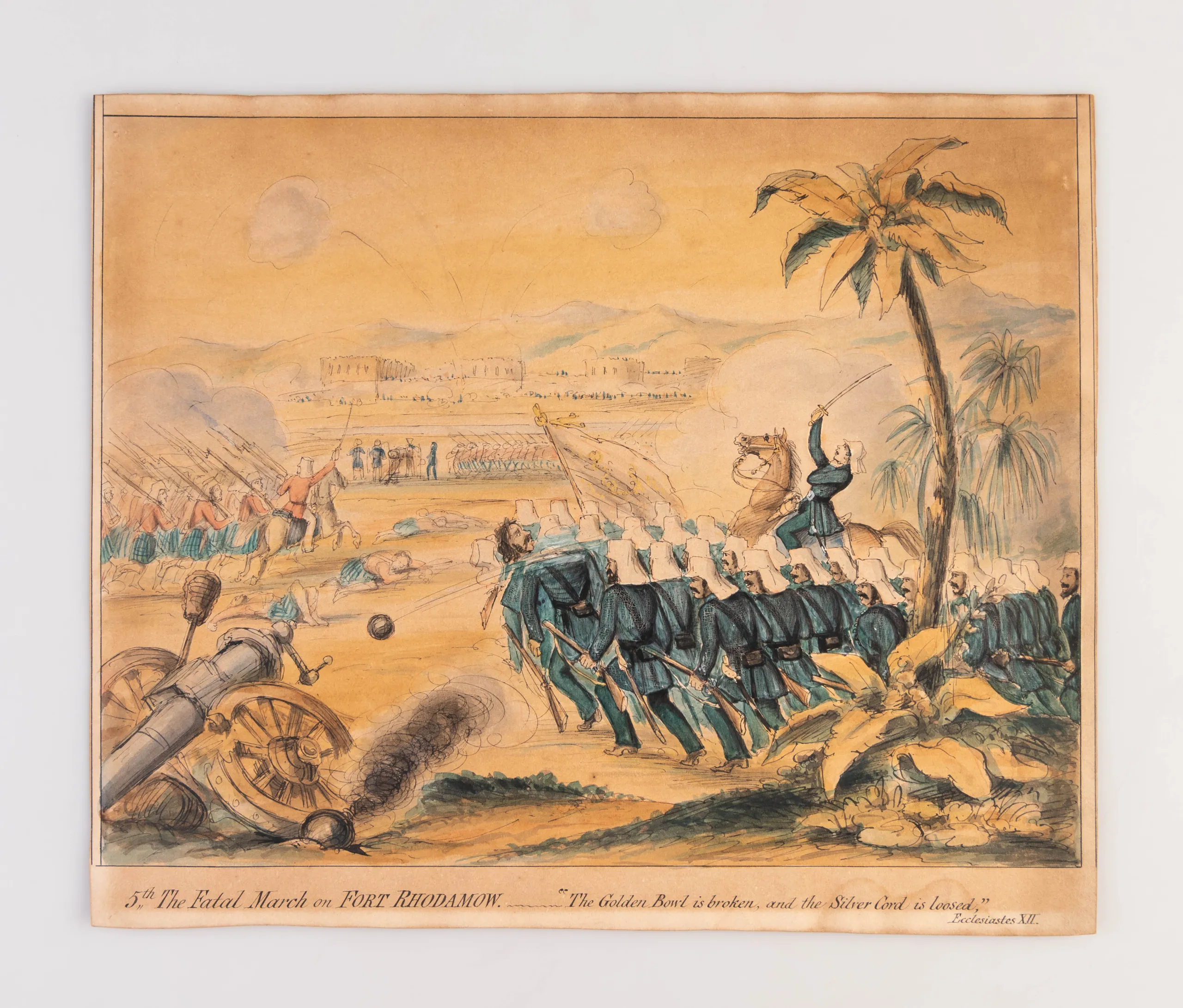 [Six] Scenes in the Life of Lieutenant Edward Cotsgrave Parr Willoughby, 4th Punjab Rifles, (killed during Indian Mutiny 1858). aged 23. 2nd Son of Major General Michael Franklin Willoughby, C.B. Inspector General of Military Stores for India.