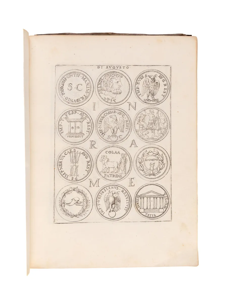Le imagini con tutti i riversi trovati et le vite de gli imperatori tratte dalle medaglie et dalle historie de gli antichi. Libro primo [all published].   
[Venice], Enea Vico, 1548.