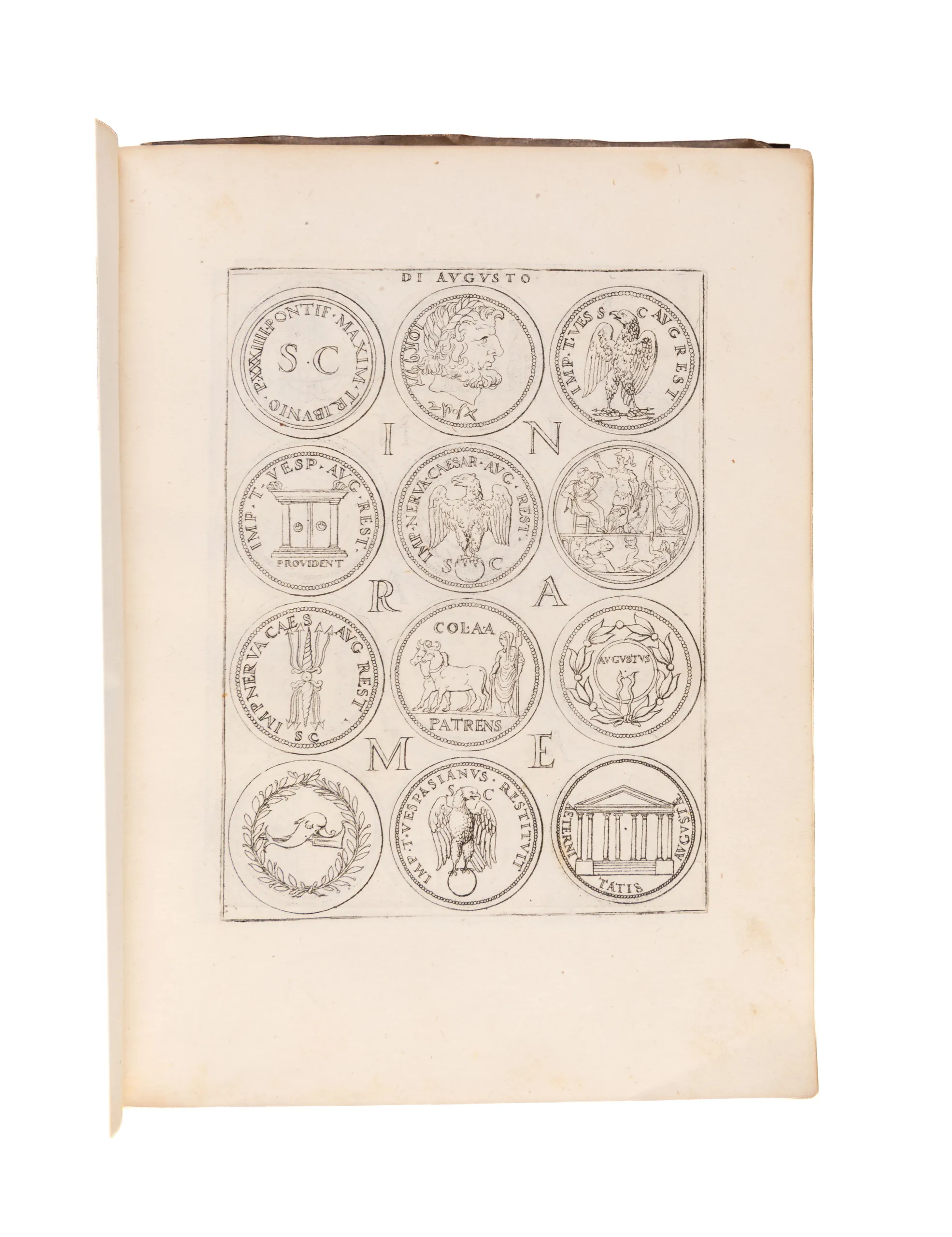 Le imagini con tutti i riversi trovati et le vite de gli imperatori tratte dalle medaglie et dalle historie de gli antichi. Libro primo [all published].   
[Venice], Enea Vico, 1548.