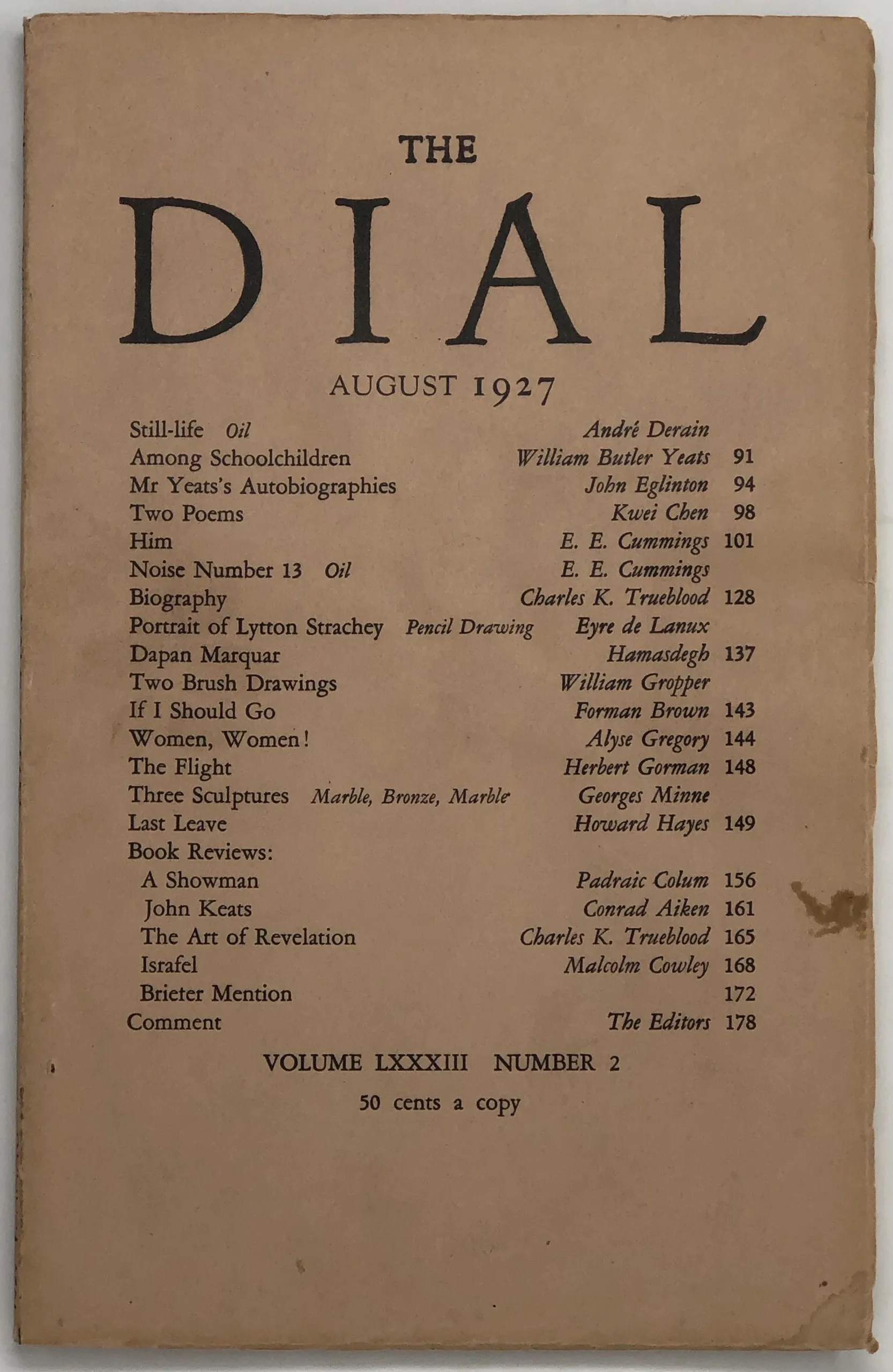 The Dial. Volume LXXXIII, No. 2.