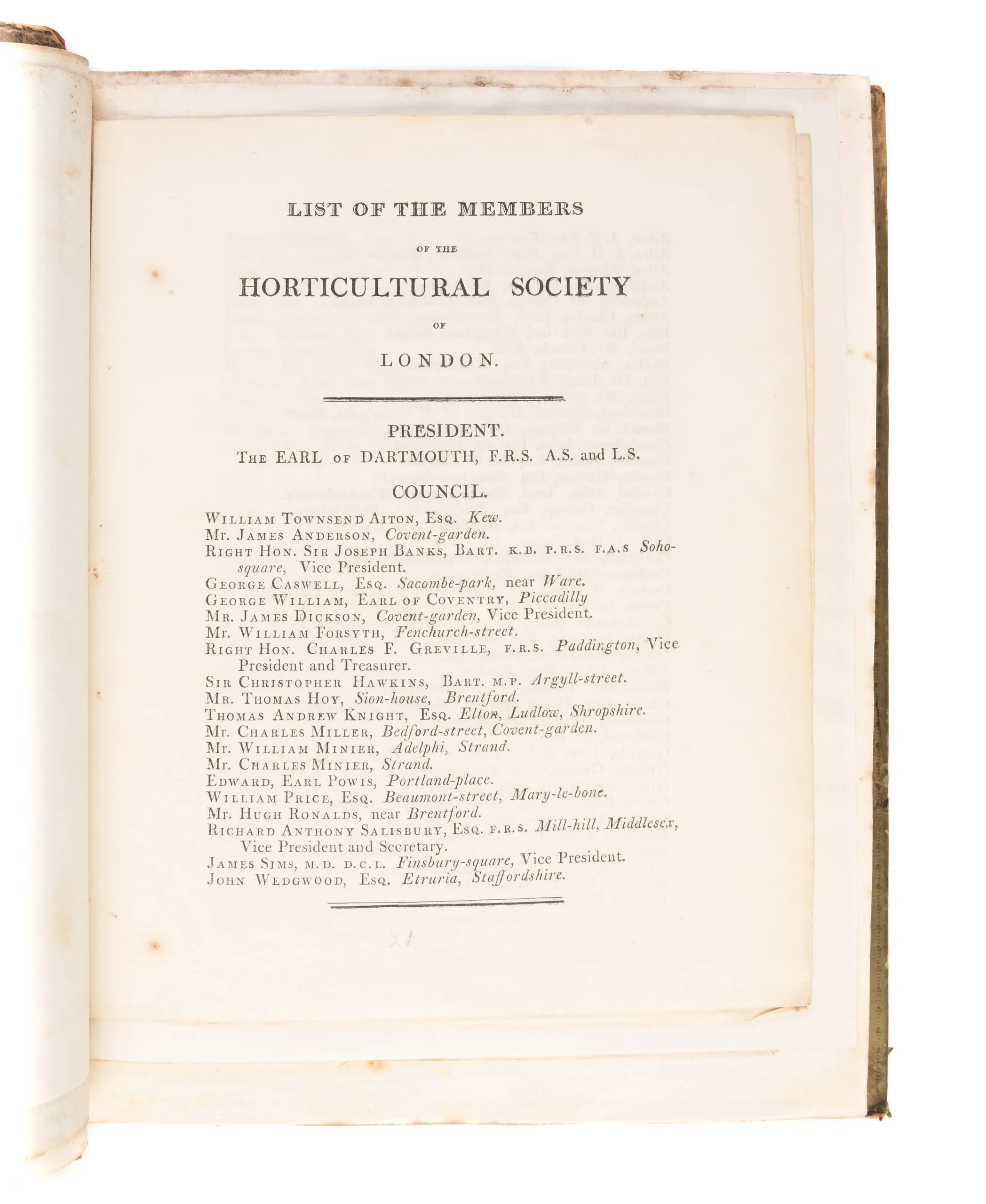 [Archive of documents, letters ephemera, and publications concerning the first years of the Royal Horticultural Society]