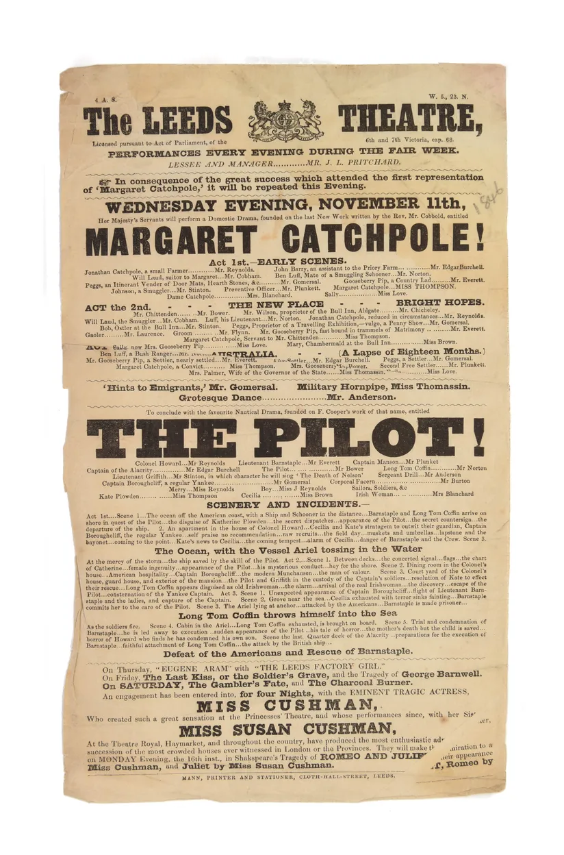 The Leeds Theatre ... Margaret Catchpole!