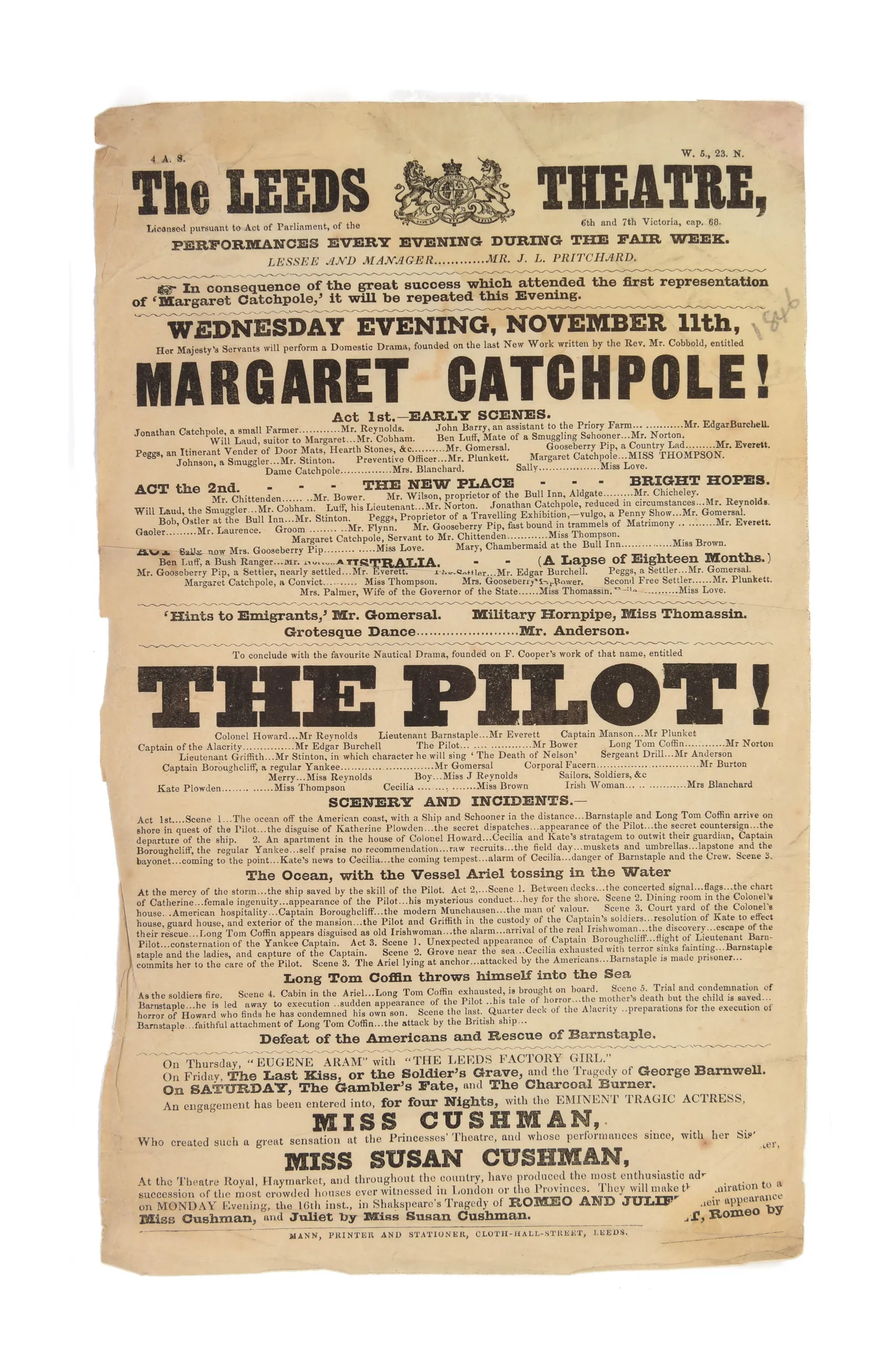 The Leeds Theatre ... Margaret Catchpole!