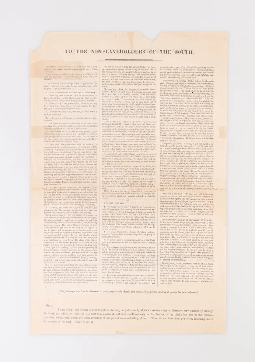 To the Non-Slaveholders of the South.