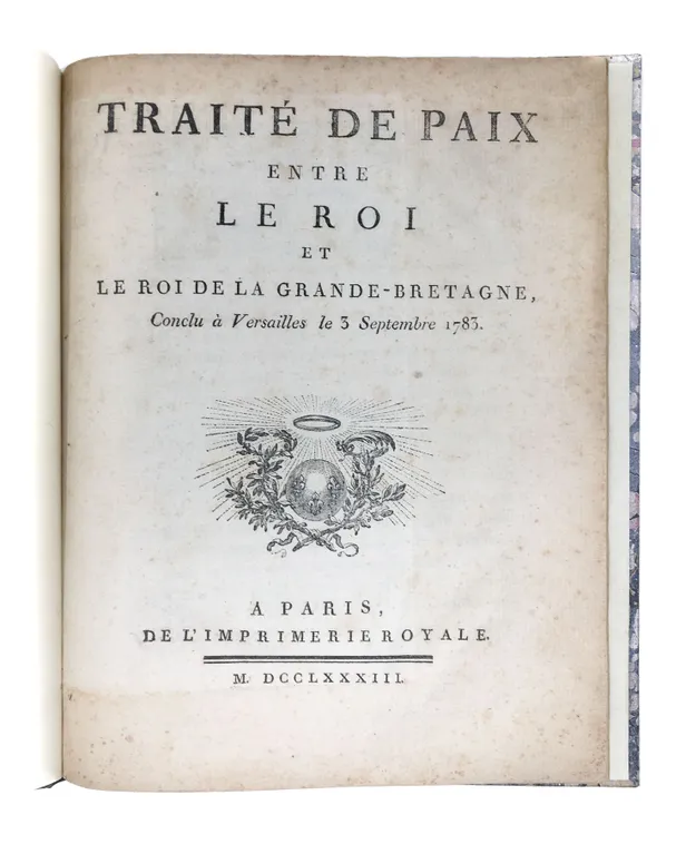 Traité de paix entre le Roi et le Roi de la Grande-Bretagne, conclu à Versailles le 3 septembre 1783.