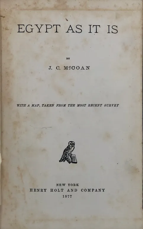 Egypt as it is.