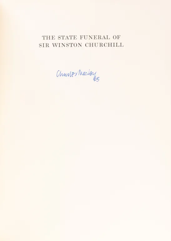 The State Funeral of Sir Winston Churchill. With the Tribute by the Rt. Hon. Sir Robert Menzies, Prime Minister of Australia.