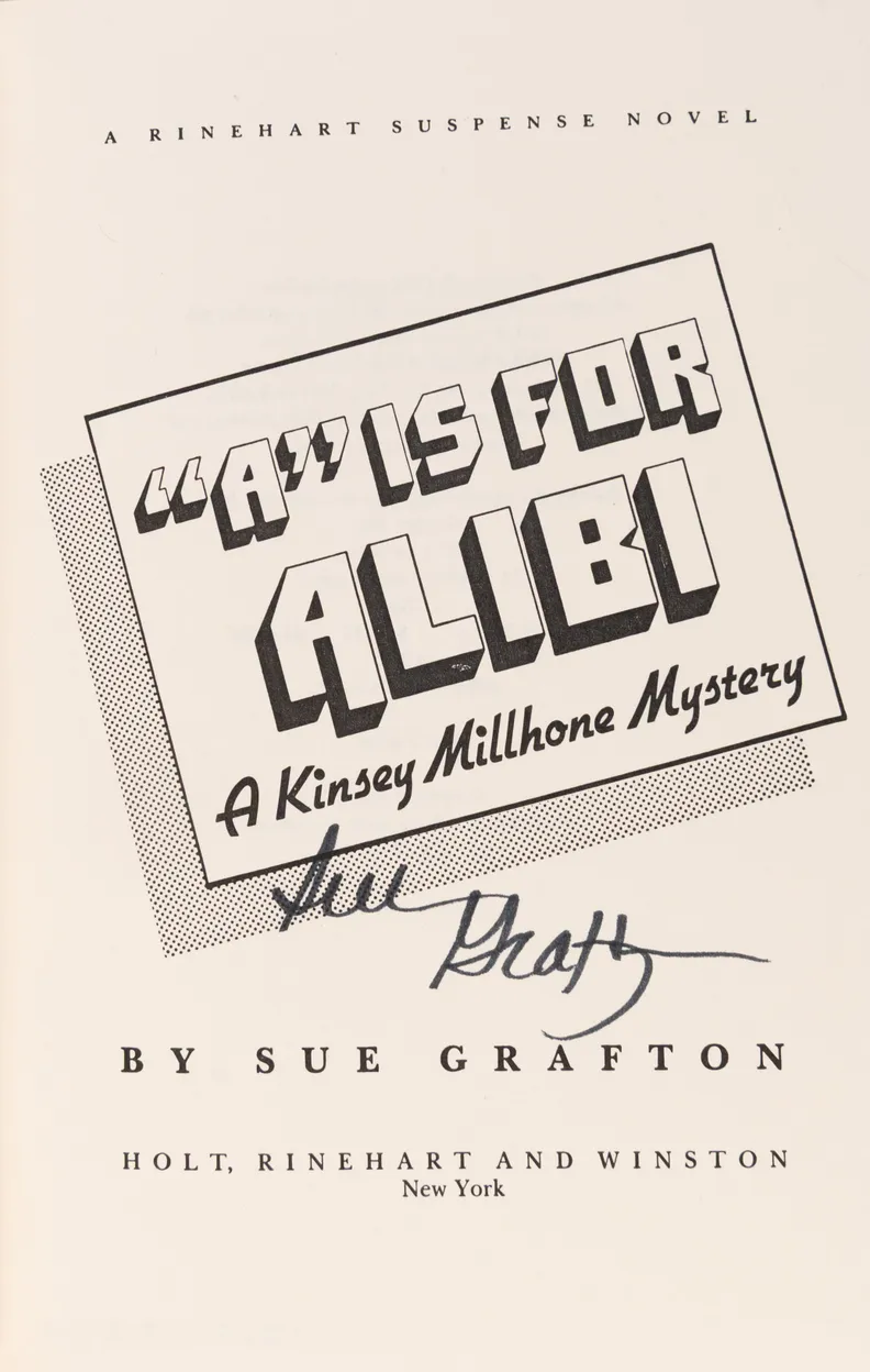 A Complete set of the Alphabet Series in First Edition: “A” is For Alibi, 