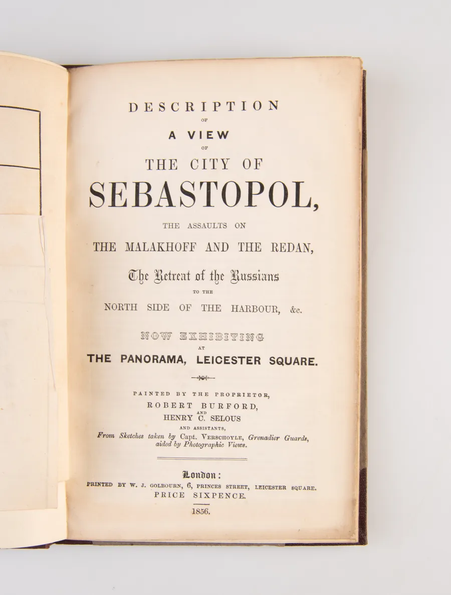 Description of a view of the city of Sebastopol, the assaults of the Malakhoff and the Redan, the retreat of the Russians to the north side of the harbour ...
