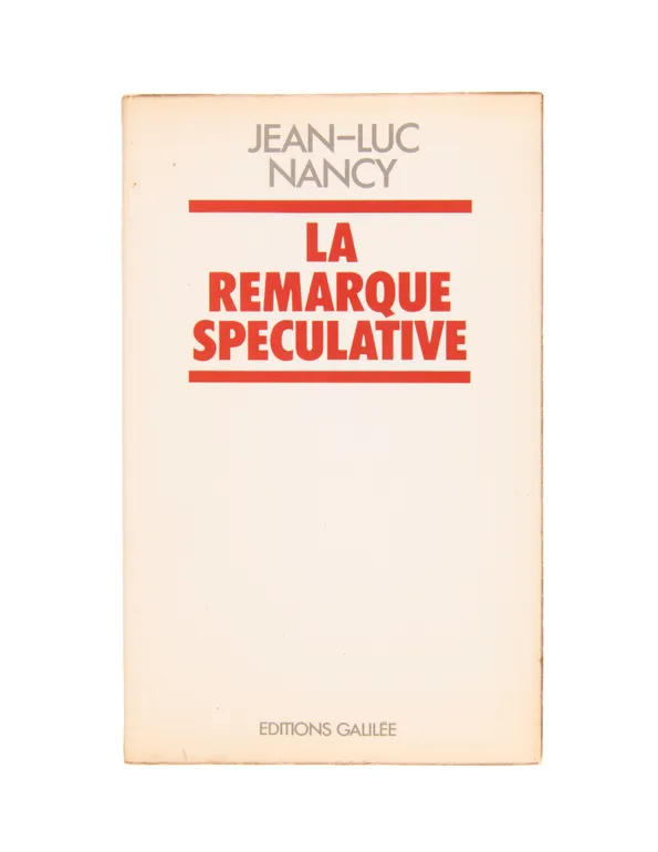 La Remarque spéculative. Un bon mot de Hegel.