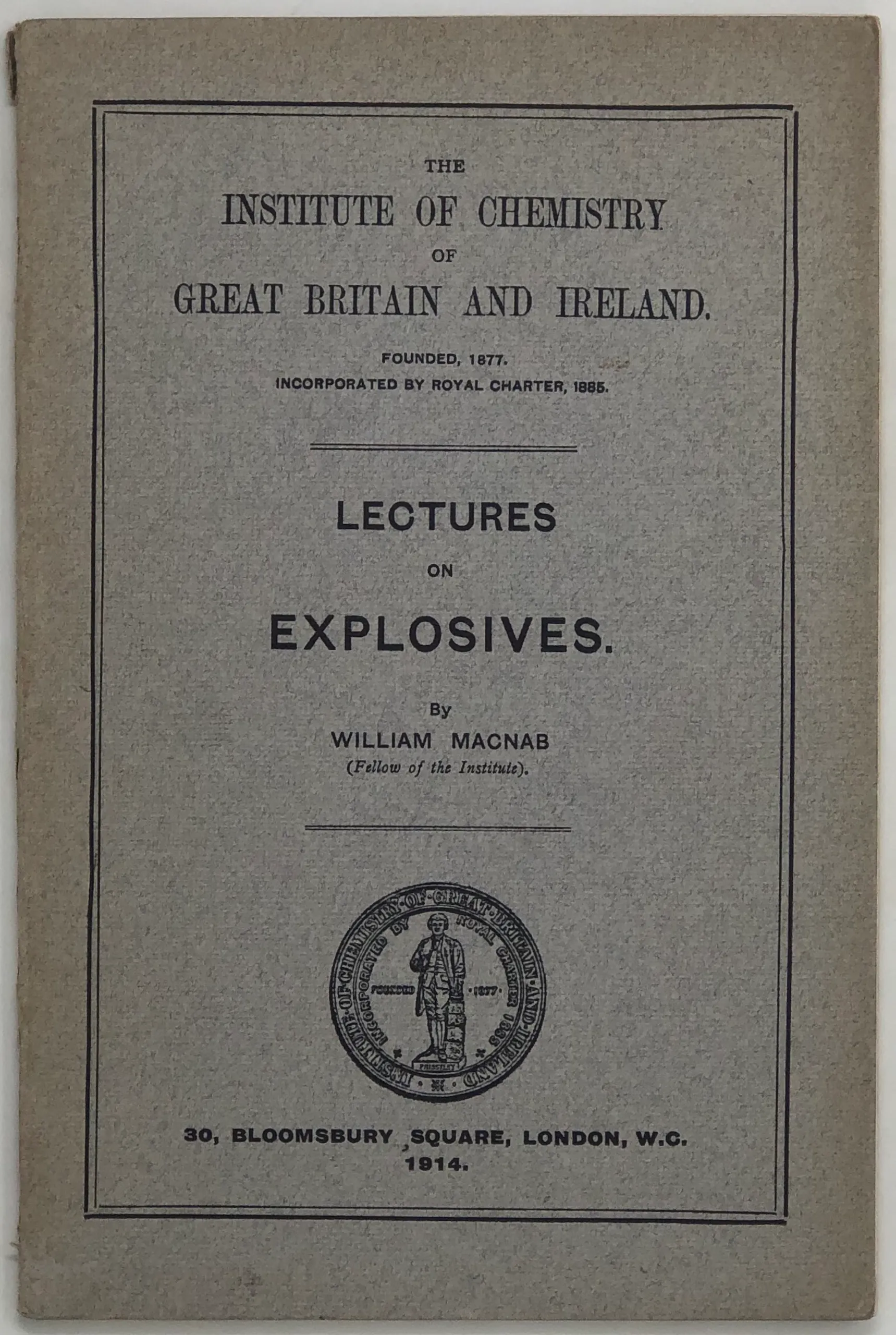 Lectures on Explosives.