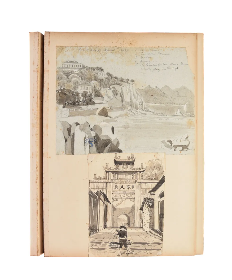 Four large albums of watercolours, photographs and ephemera.