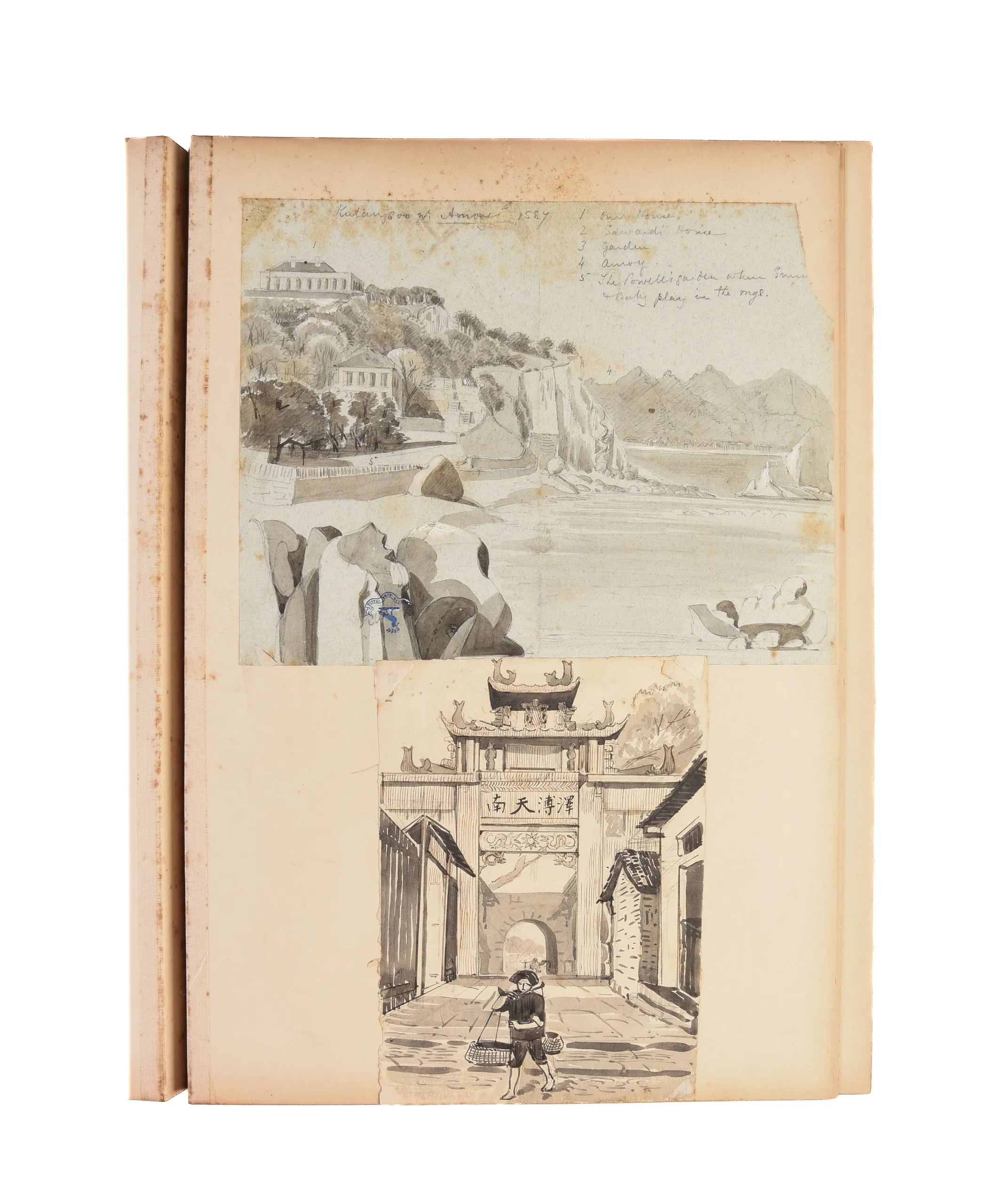 Four large albums of watercolours, photographs and ephemera.
