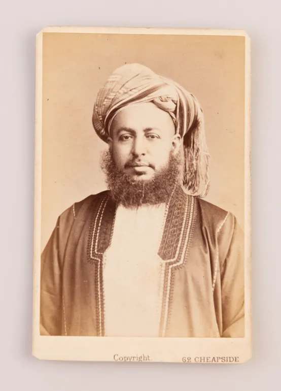 Carte-de-visite of Sayyid Barghash bin Said al-Busaidi (1836-88), Sultan of Zanzibar.