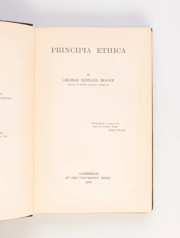 Principia Ethica.