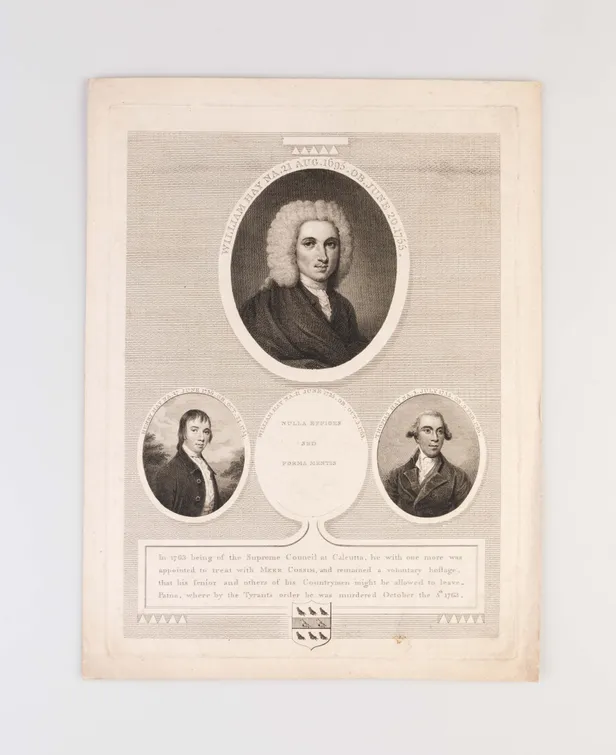 William Hay ... In 1763 being of the Supreme Council at Calcutta, he with one more was appointed to treat with MEER COSSIM, and remained a voluntary hostage, that his senior and others of the Countrymen might be allowed to leave - Patna, where by the Tyra