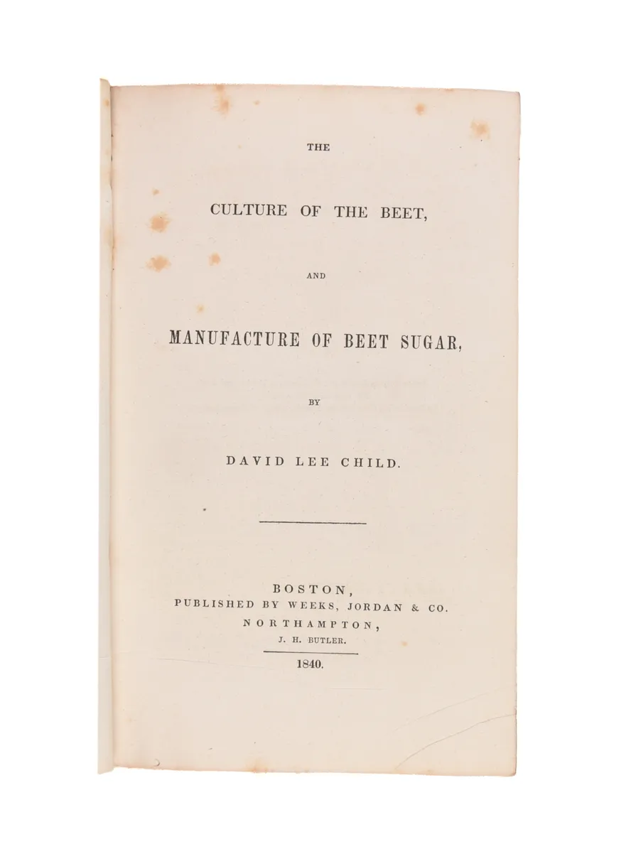 The Culture of the Beet, and Manufacture of Beet Sugar.