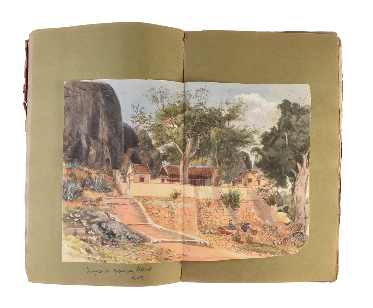 Four large albums of watercolours, photographs and ephemera.