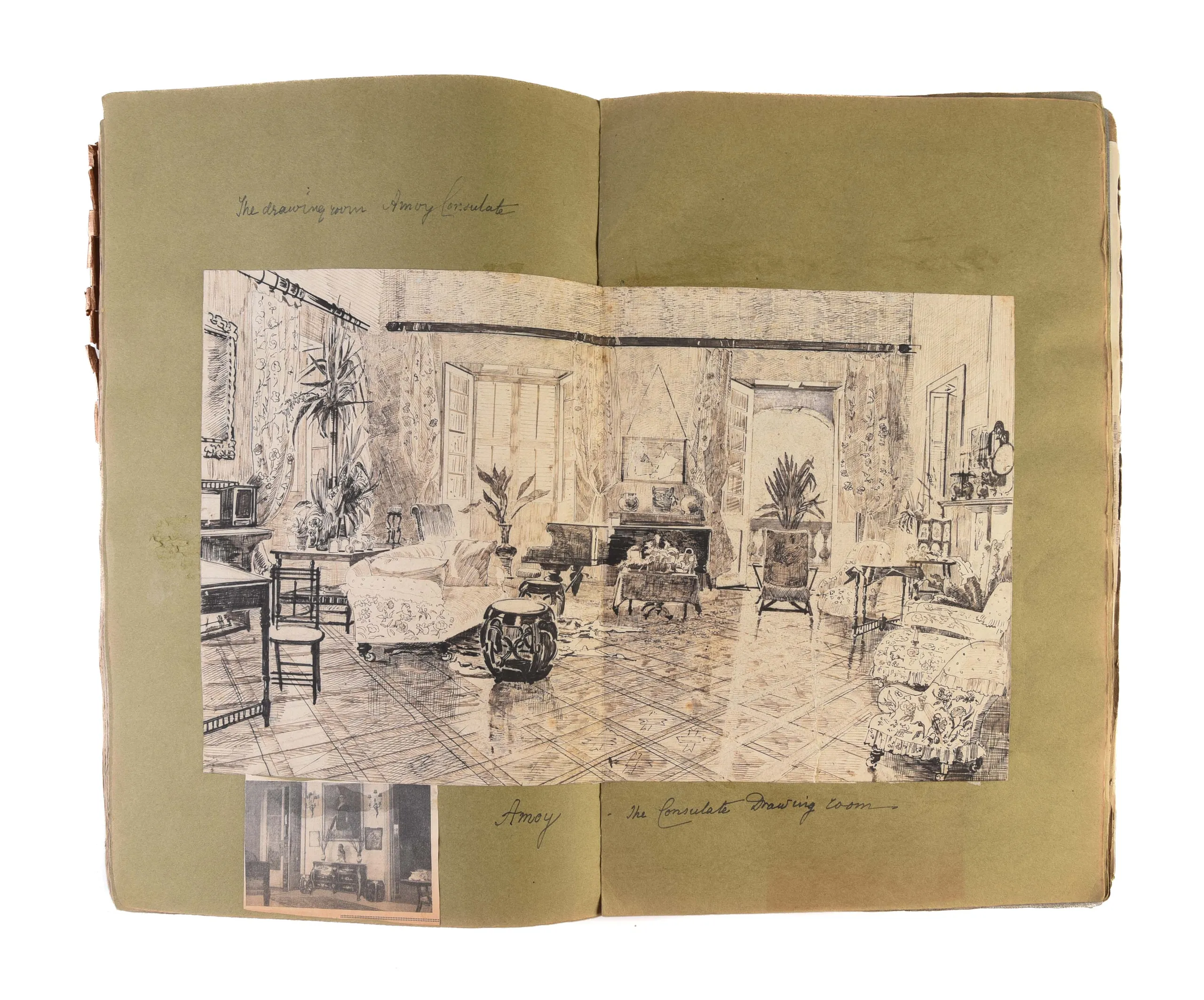 Four large albums of watercolours, photographs and ephemera.