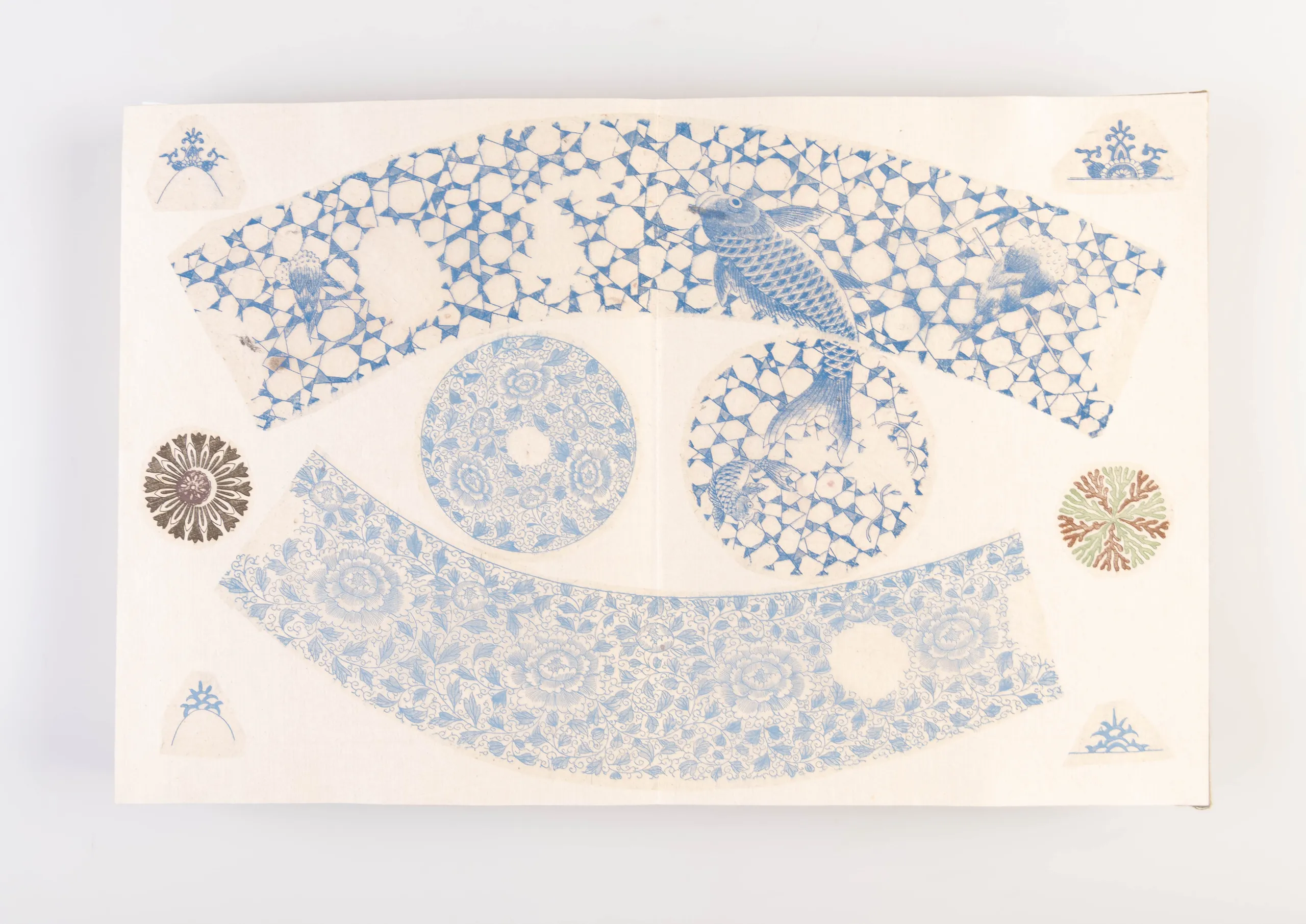 [A collection of three albums of inban ceramic transfer papers]