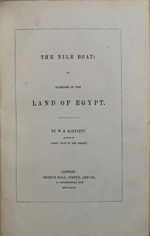 The Nile Boat; or, Glimpses of the Land of Egypt.